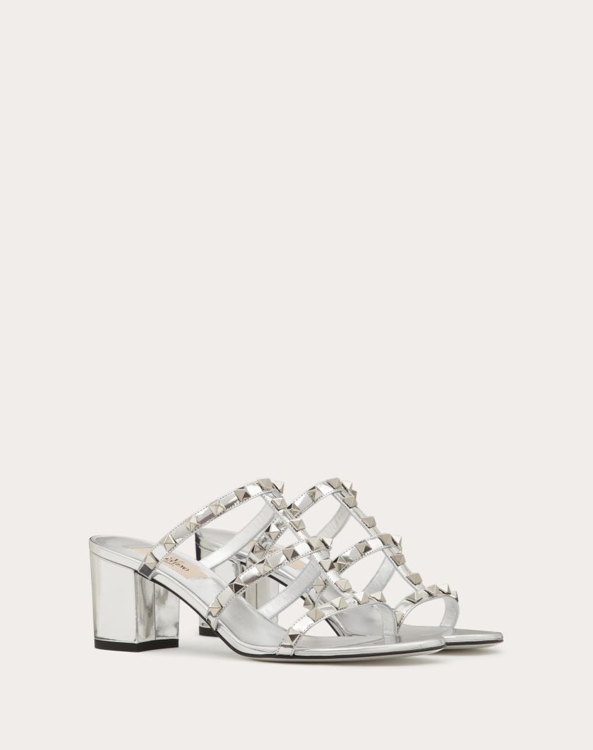 ROCKSTUD MIRROR-EFFECT SLIDE SANDAL 60MM - Image 1